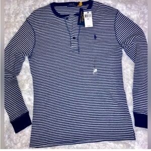 Ralph Lauren Polo Waffle Knit Long sleeve Performance Shirt Mens sz Medium
